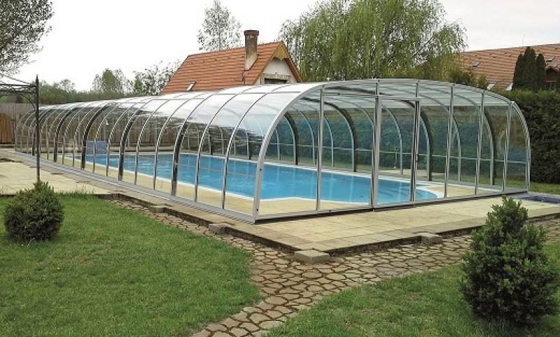 Preview: Poolüberdachung Florida, hohe Ausführung